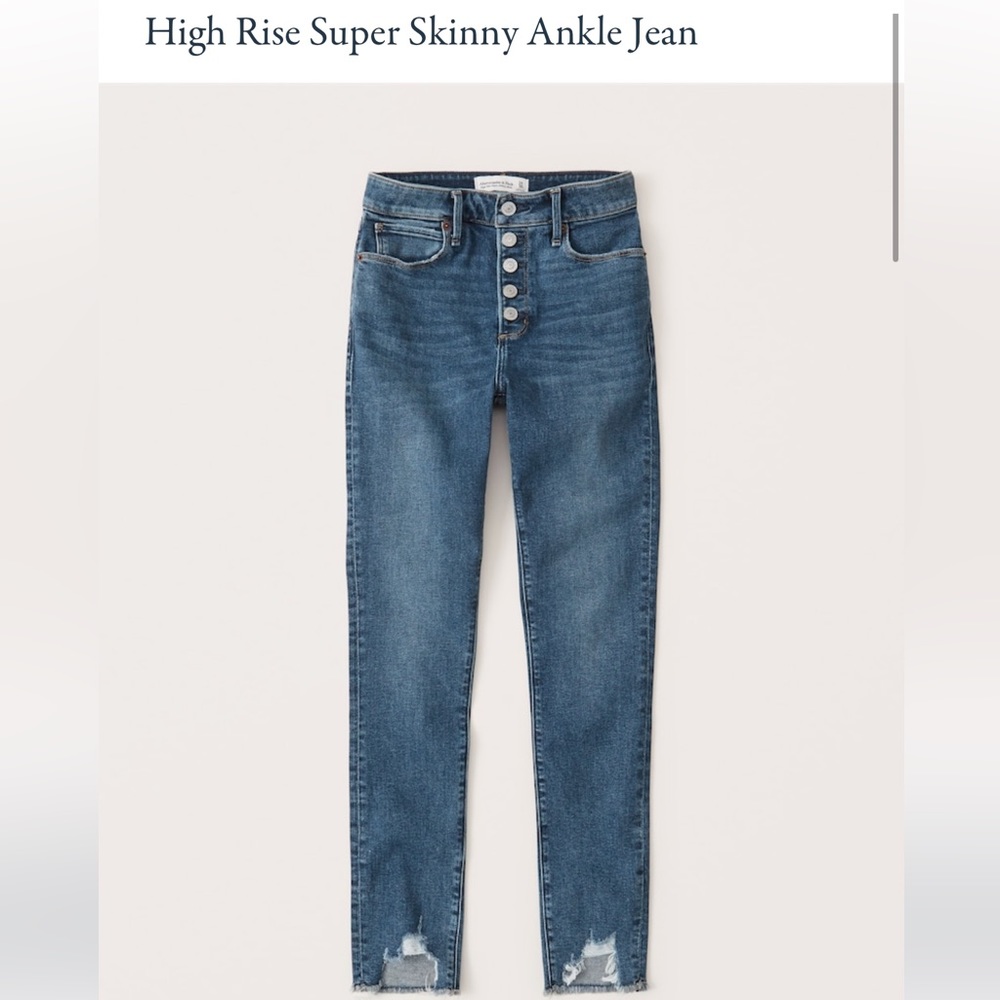 Abercrombie & Fitch High Rise Super Skinny Ankle Jean